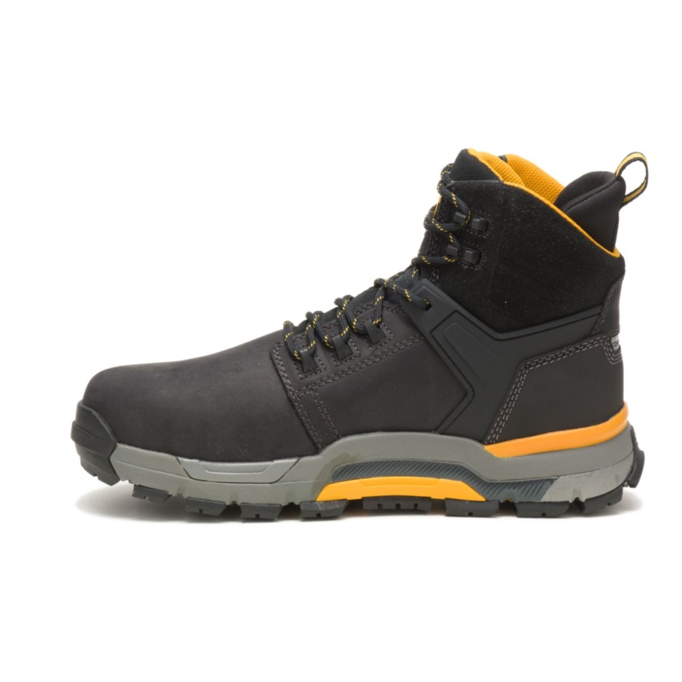 Black Men's CAT EDGE Waterproof Nano Toe Work Boot Cat Footwear - Image 5