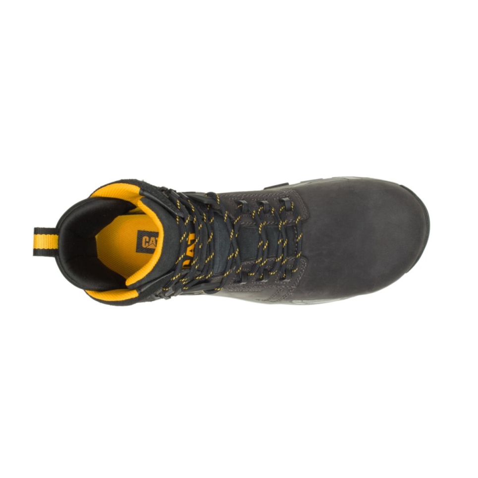 Black Men's CAT EDGE Waterproof Nano Toe Work Boot Cat Footwear - Image 8