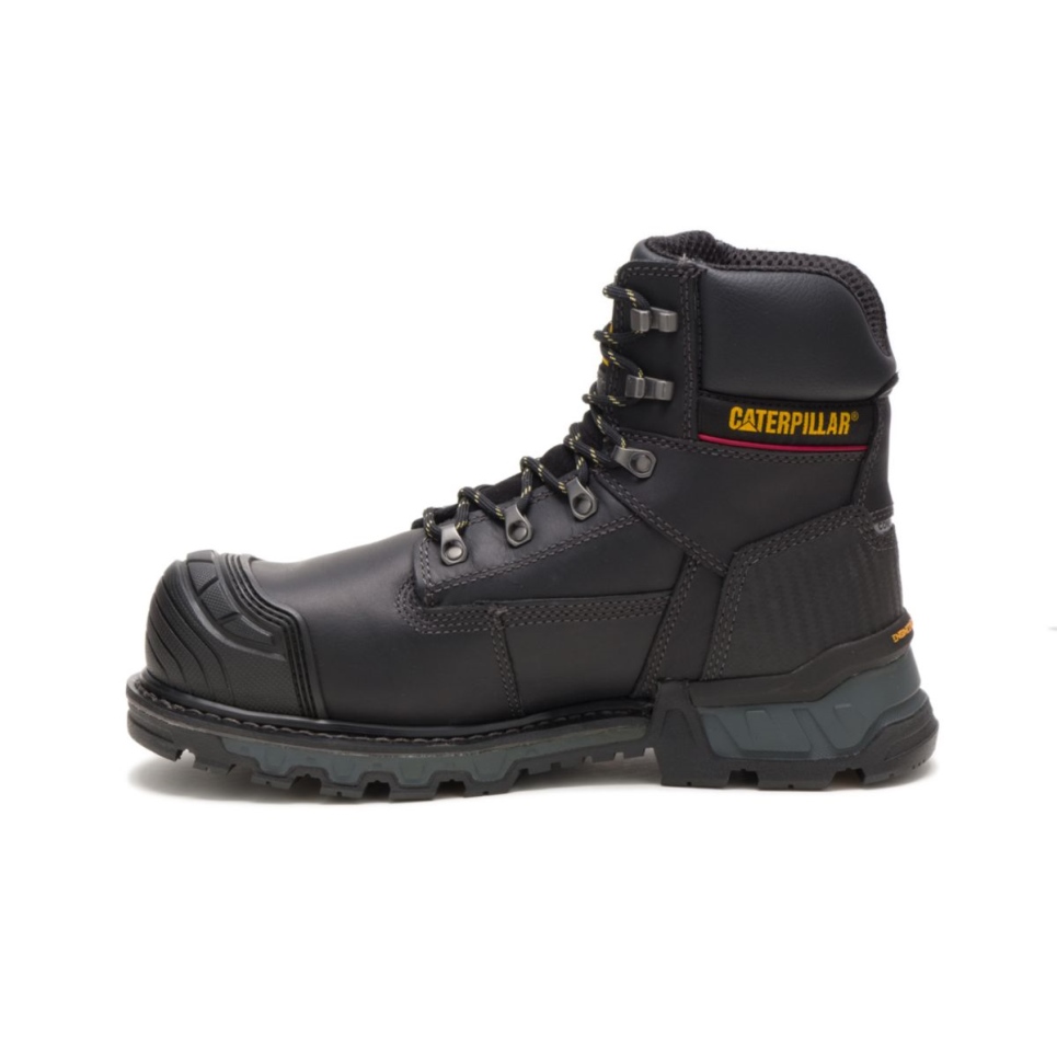 Black Men's Excavator XL 6' Waterproof Composite Toe Work Boot Cat Footwear - Image 4