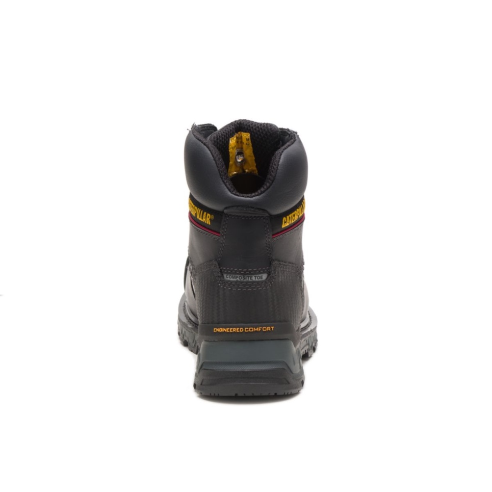 Black Men's Excavator XL 6' Waterproof Composite Toe Work Boot Cat Footwear - Image 5