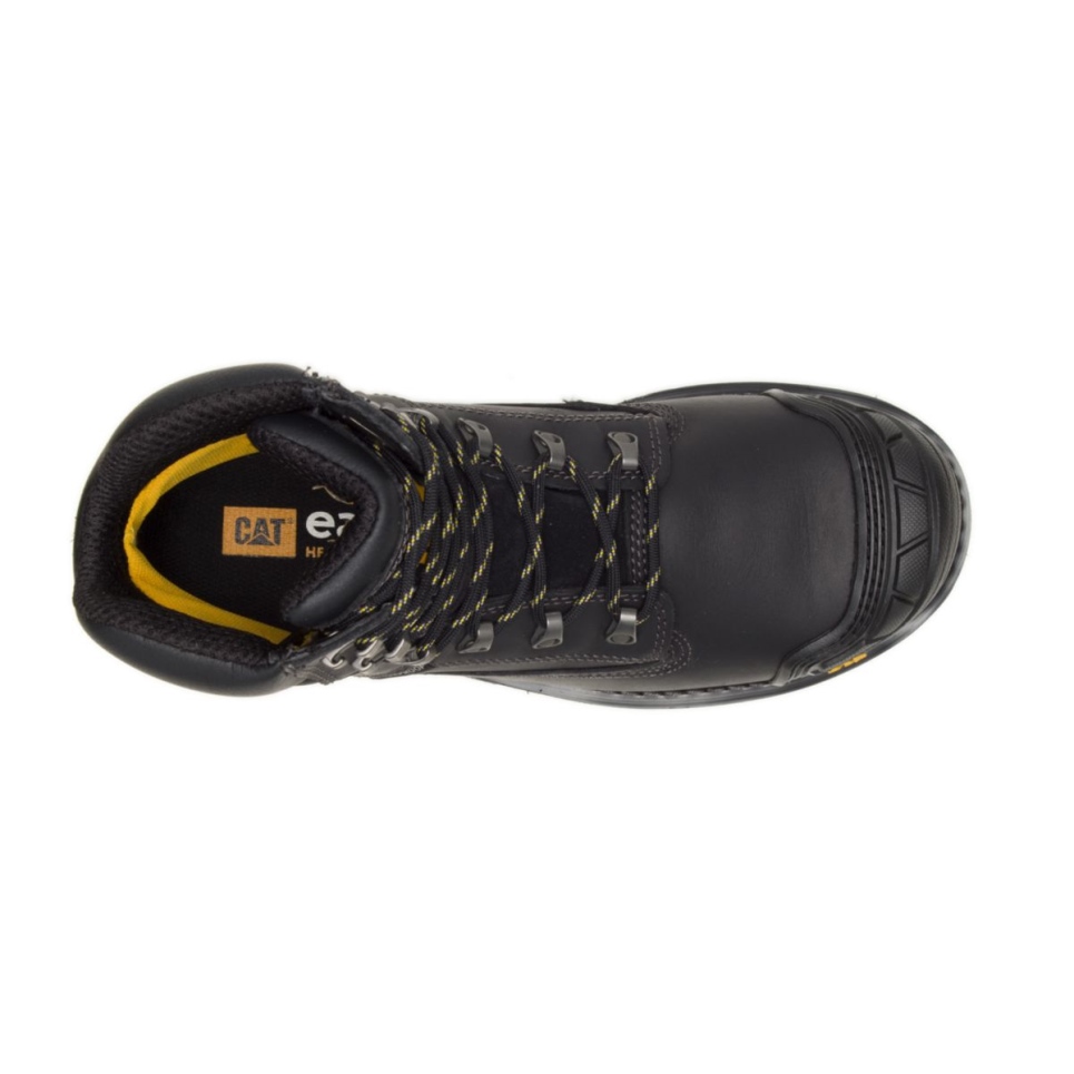 Black Men's Excavator XL 6' Waterproof Composite Toe Work Boot Cat Footwear - Image 7