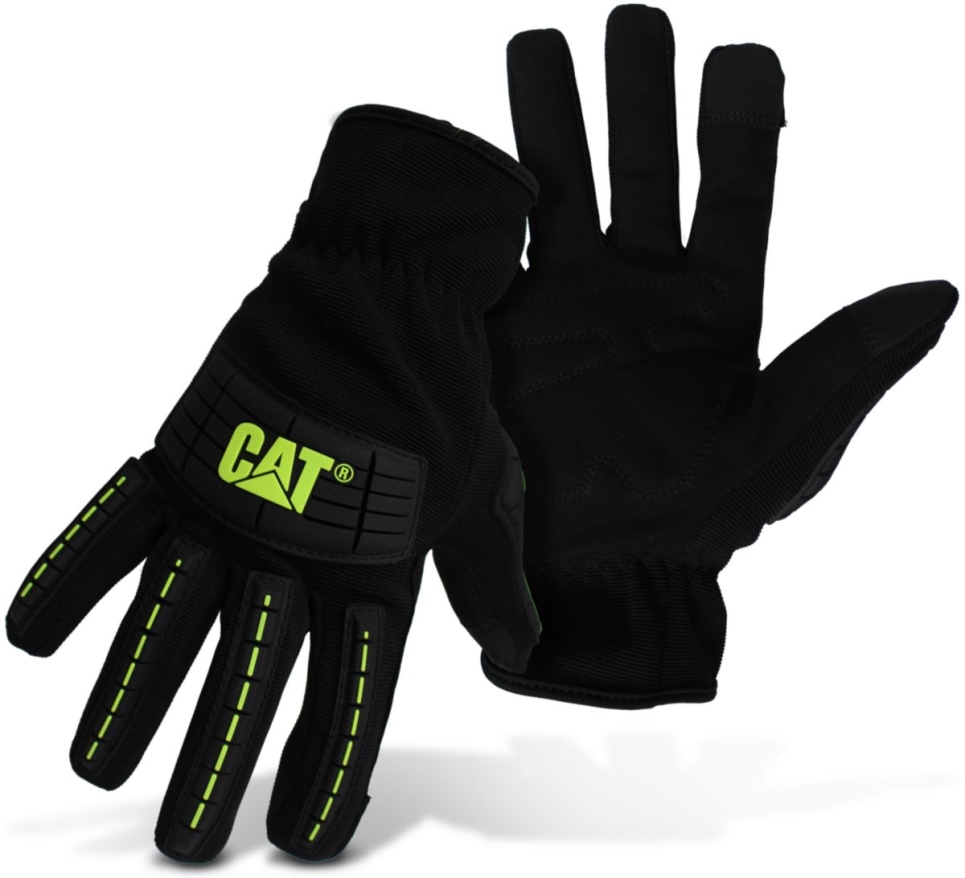 black_mens_high_impact_touch_screen_gloves_cat_footwear.jpg Black Men's High Impact Touch Screen Gloves Cat Footwear - Image 1