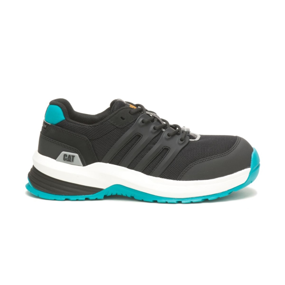 Black-Teal Women's Streamline 2.0 Composite Toe Work Shoe Cat Footwear - Image 2