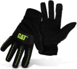 Black Men's High Impact Touch Screen Gloves Cat Footwear - Image 2
