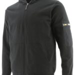 Black Men's Loopback Full Zip Hoodie Cat Footwear