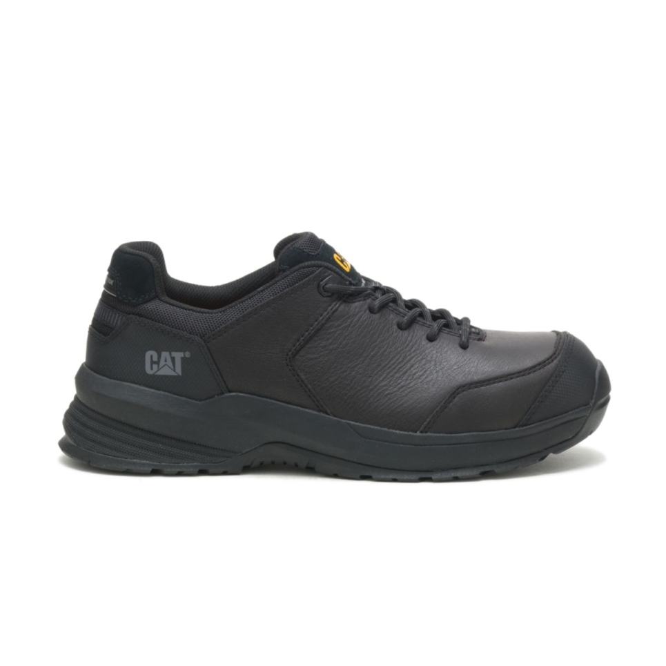 Black Men's Streamline 2.0 Leather Composite Toe Work Shoe Cat Footwear - Image 2