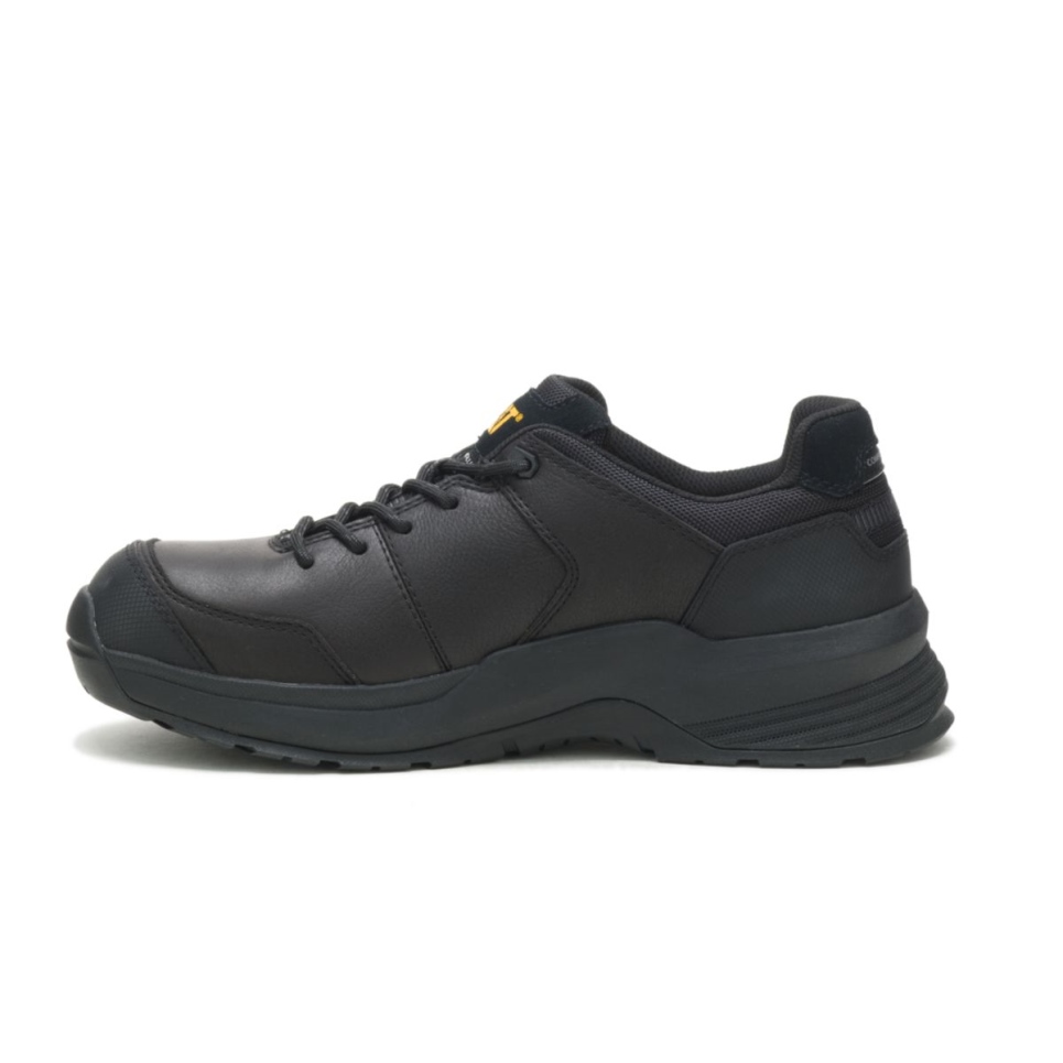 Black Men's Streamline 2.0 Leather Composite Toe Work Shoe Cat Footwear - Image 4