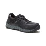 Black Men's Streamline Leather Composite Toe Work Shoe Cat Footwear - Image 3