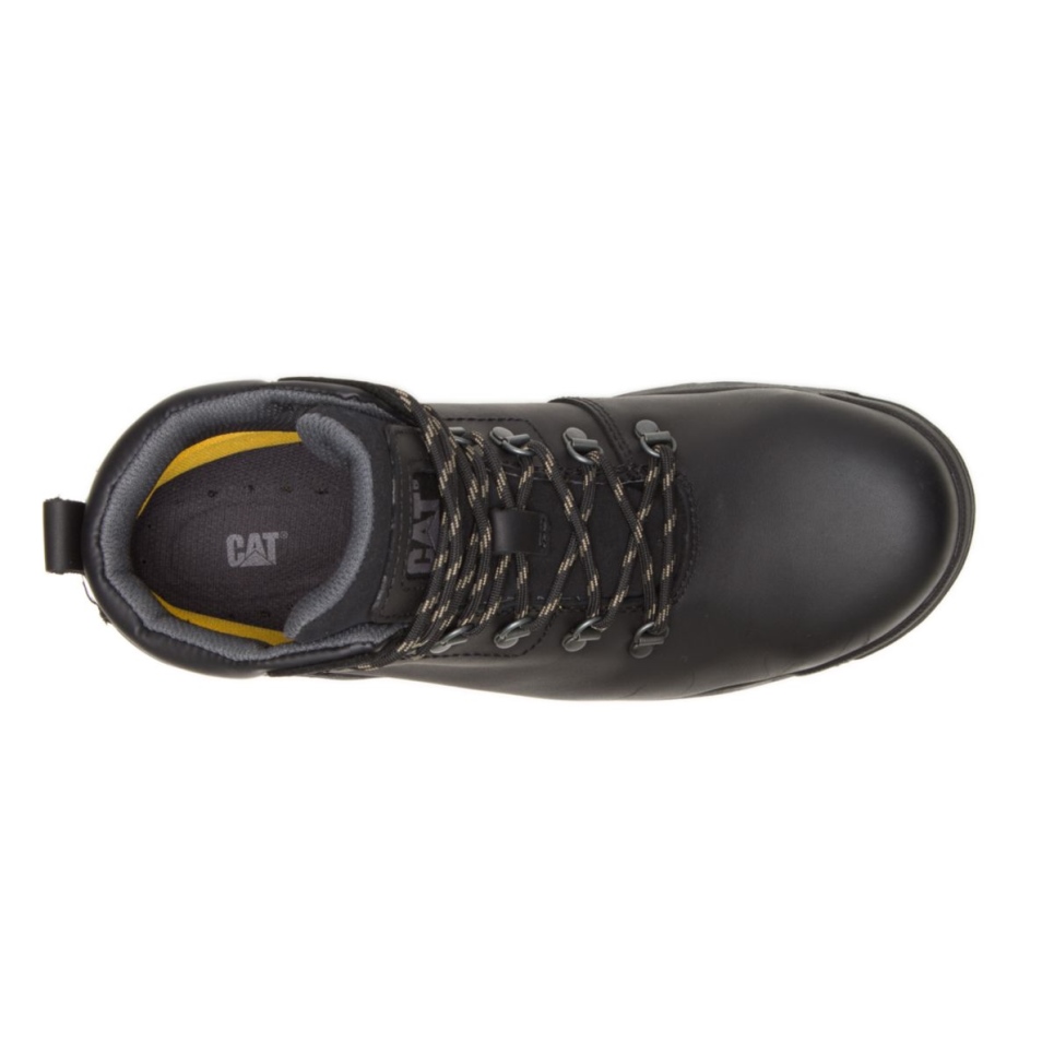 Black Women's Mae Steel Toe Waterproof Work Boot Cat Footwear - Image 8