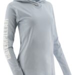 Blue Fog Women's UPF Hooded Banner Long Sleeve Tee Cat Footwear