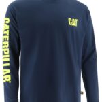 Blue Men's Trademark Banner Long Sleeve Tee Cat Footwear