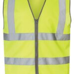 Bright Yellow Men's Hi-Vis Zip Vest Cat Footwear
