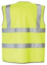 Bright Yellow Men's Hi-Vis Zip Vest Cat Footwear - Image 3
