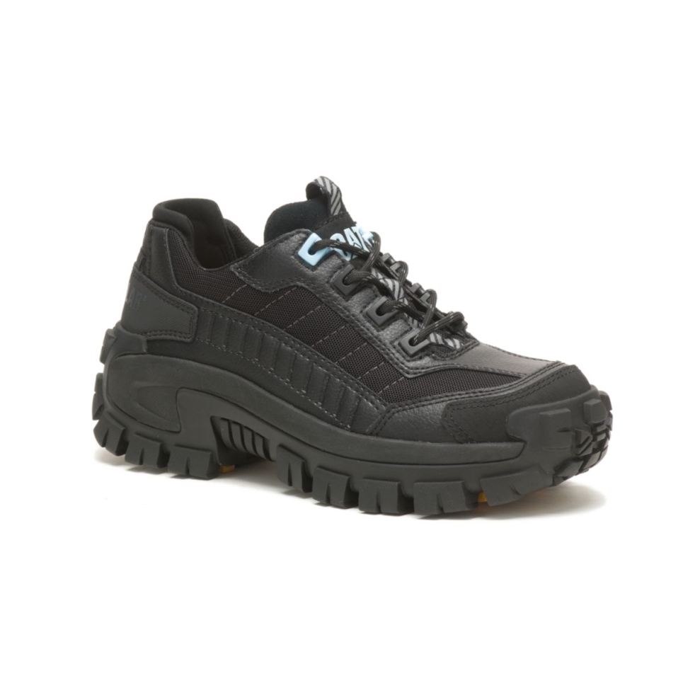Cat Footwear Black-Light Blue Women's Invader Steel Toe Work Shoe - Image 4