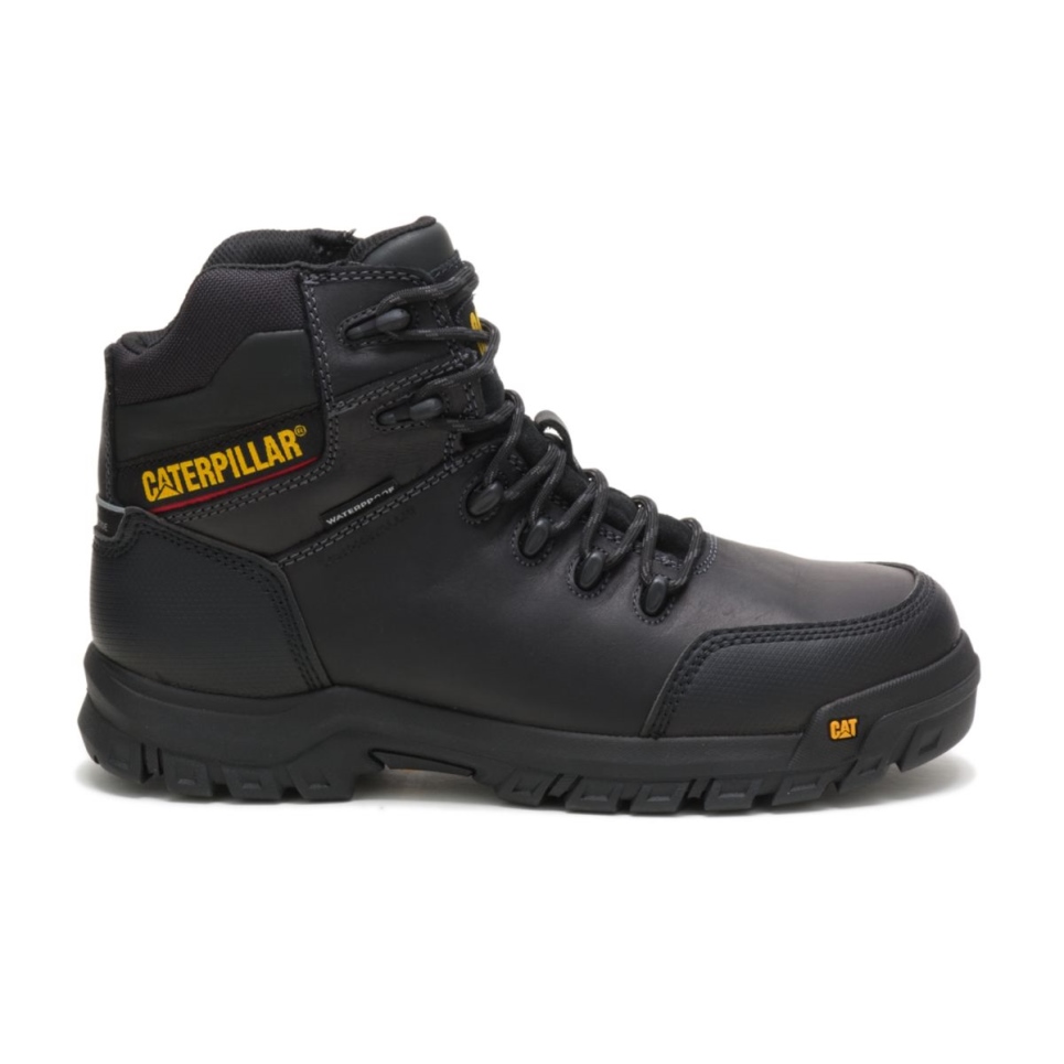 Cat Footwear Black Men's Resorption Waterproof Composite Toe Work Boot - Image 2