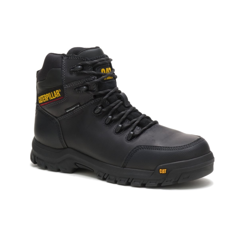Cat Footwear Black Men's Resorption Waterproof Composite Toe Work Boot - Image 4
