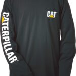 Cat Footwear Black Men's Trademark Banner Long Sleeve Tee