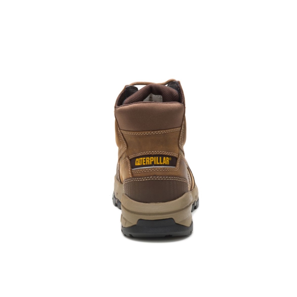 Cat Footwear Dark Beige Men's Device Waterproof Composite Toe Work Boot - Image 5