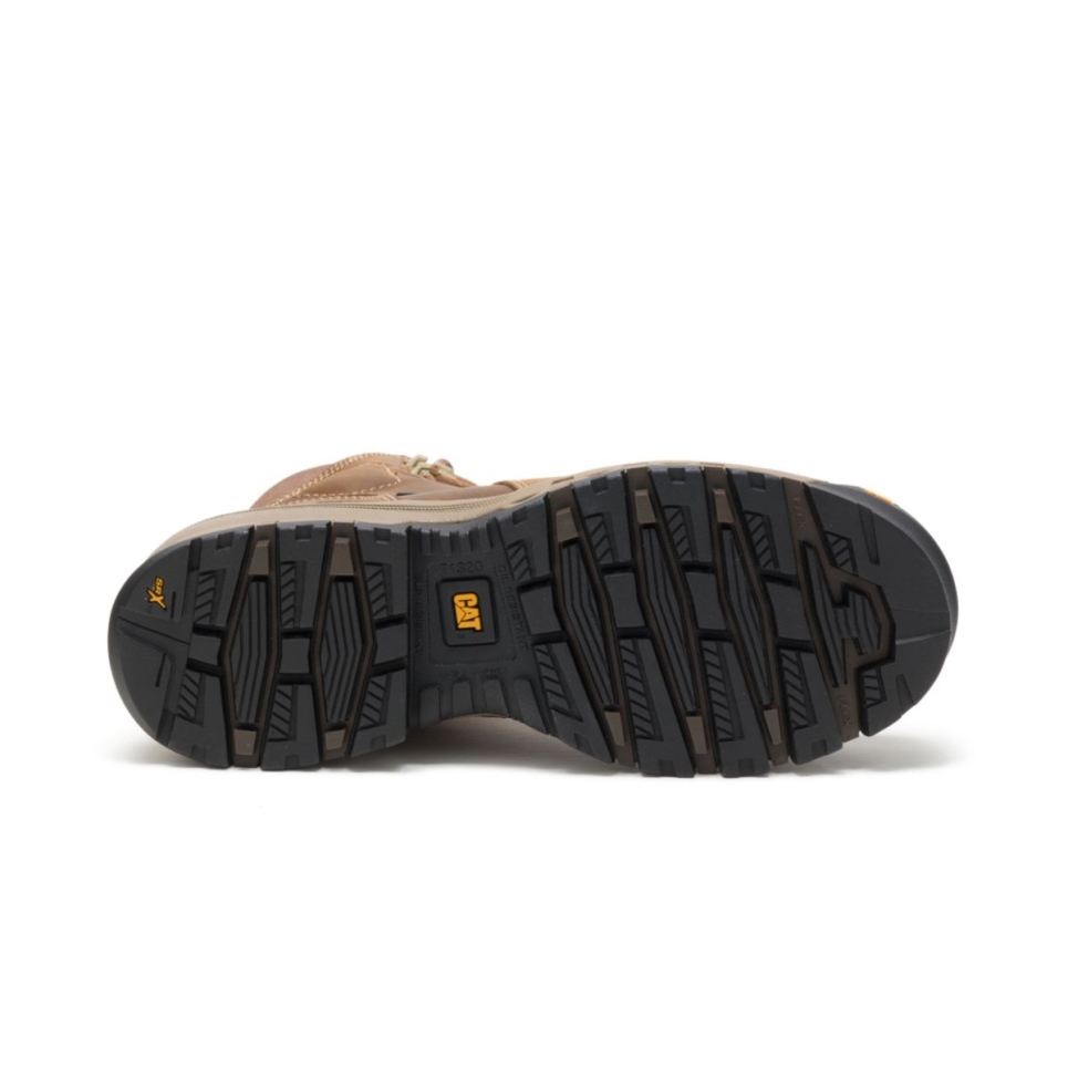 Cat Footwear Dark Beige Men's Device Waterproof Composite Toe Work Boot - Image 6