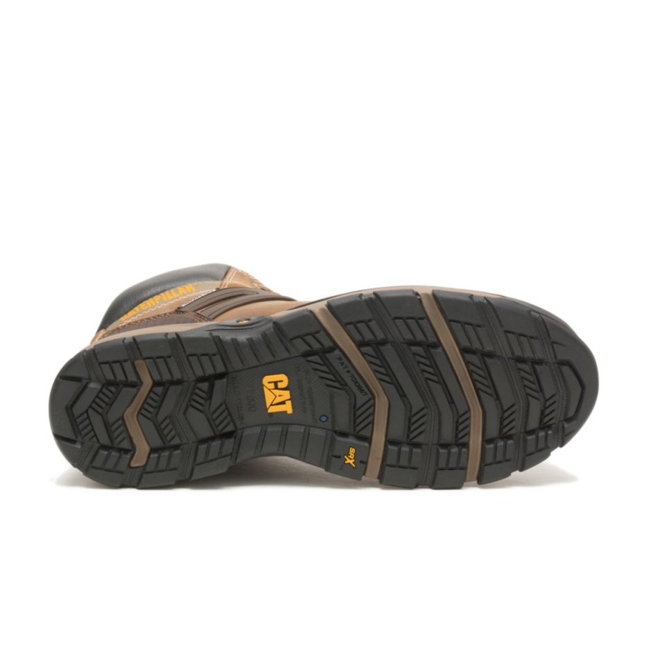 Cat Footwear Dark Beige Men's Excavator Superlite Waterproof Soft Toe Work Boot - Image 7