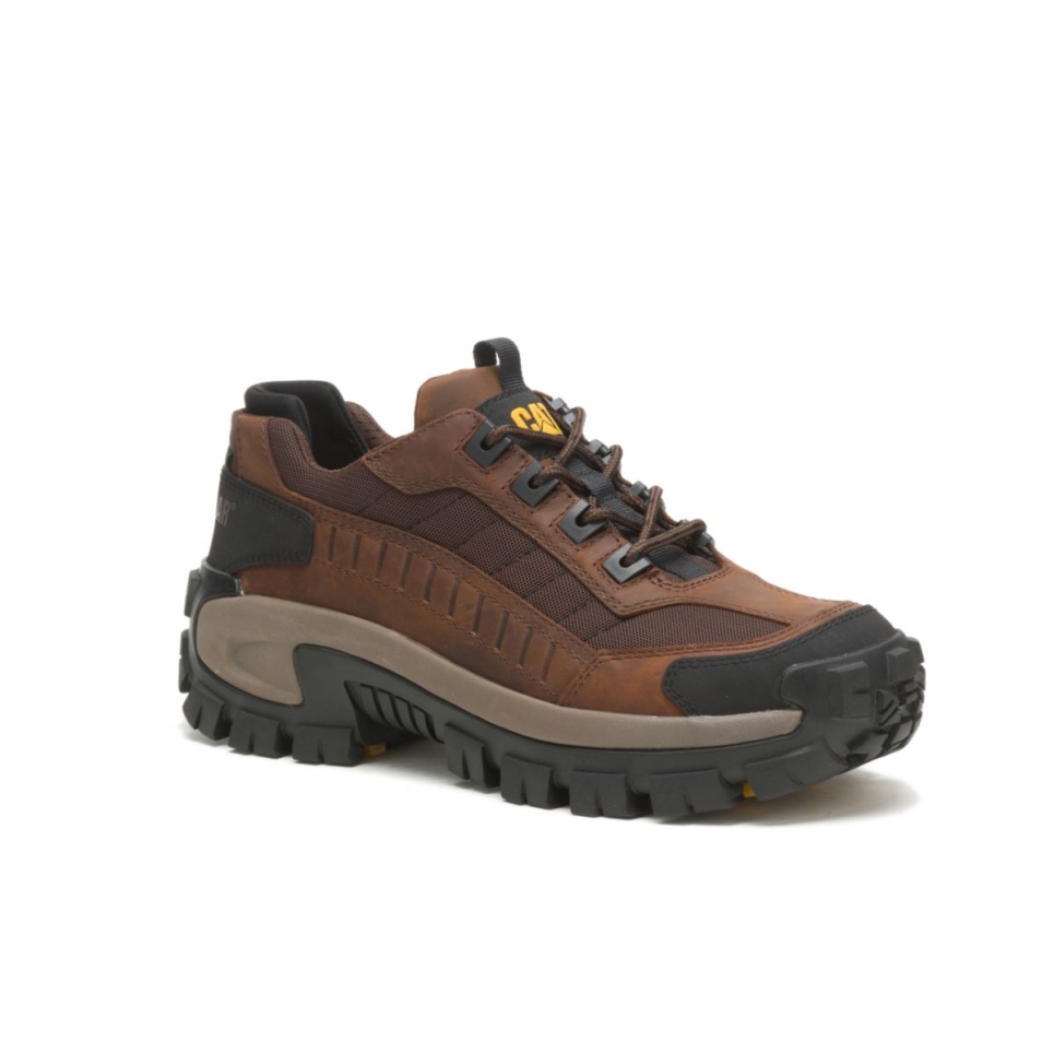 Cat Footwear Dark Brown Men's Invader Steel Toe Work Shoe - Image 3