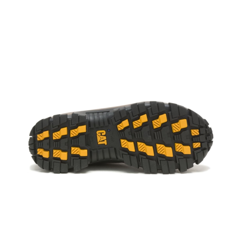 Cat Footwear Dark Brown Men's Invader Steel Toe Work Shoe - Image 6