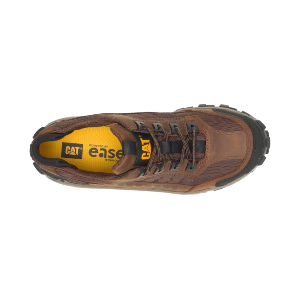 Cat Footwear Dark Brown Men's Invader Steel Toe Work Shoe - Image 7