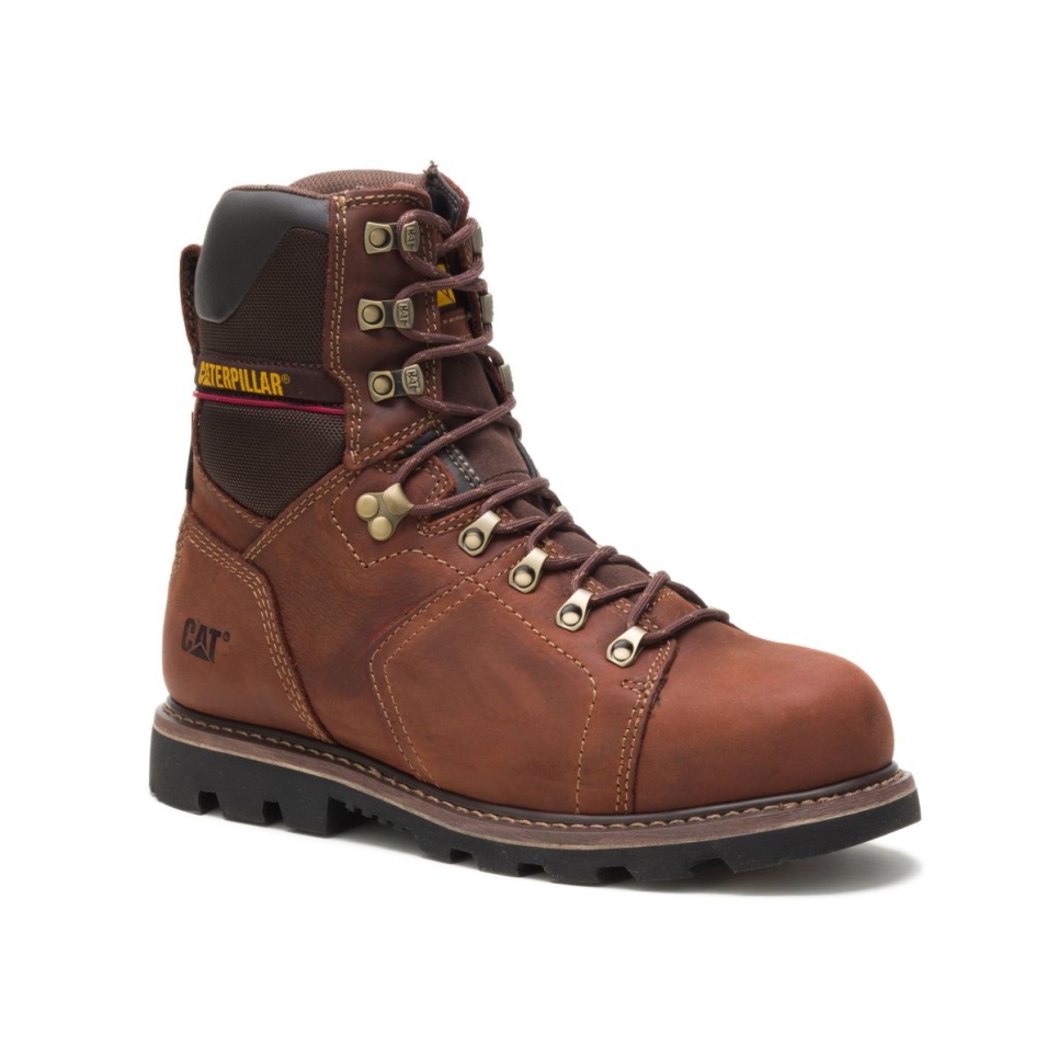 Cat Footwear Men's Alaska 2.0 8' Waterproof Thinsulate Steel Toe Work Boot Walnut - Image 3