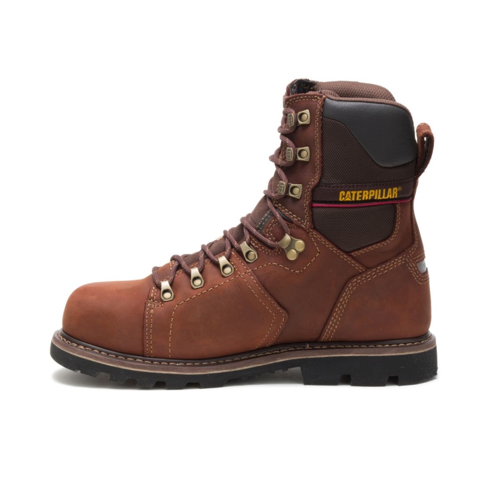 Cat Footwear Men's Alaska 2.0 8' Waterproof Thinsulate Steel Toe Work Boot Walnut - Image 4