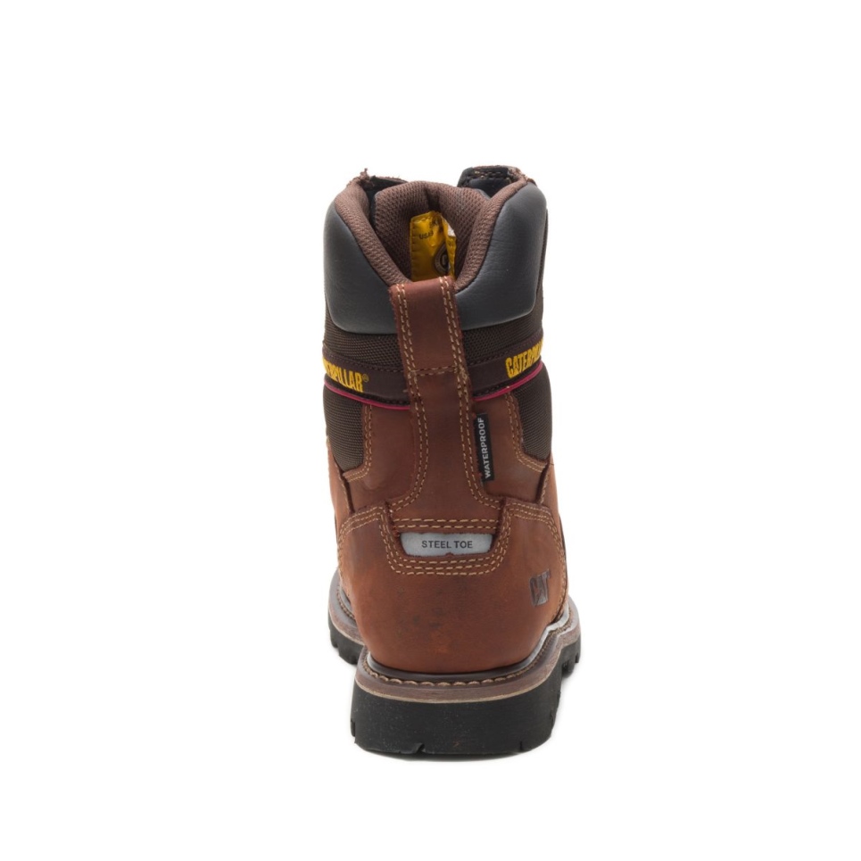 Cat Footwear Men's Alaska 2.0 8' Waterproof Thinsulate Steel Toe Work Boot Walnut - Image 5