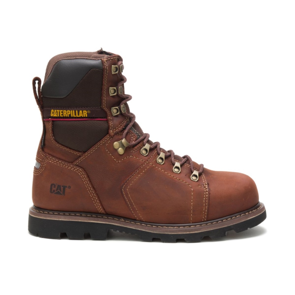 Cat Footwear Men's Alaska 2.0 8' Waterproof Thinsulate Steel Toe Work Boot Walnut - Image 1