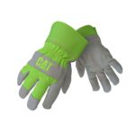 Cat Footwear Men's Hi Vis Leather Palm Glove Yellow - Image 2
