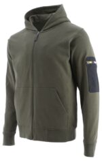 Cat Footwear Men's Loopback Full Zip Hoodie Army Moss - Image 2