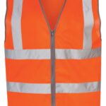 Cat Footwear Mens Orange Men's Hi-Vis Zip Vest