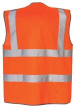 Cat Footwear Mens Orange Men's Hi-Vis Zip Vest - Image 3