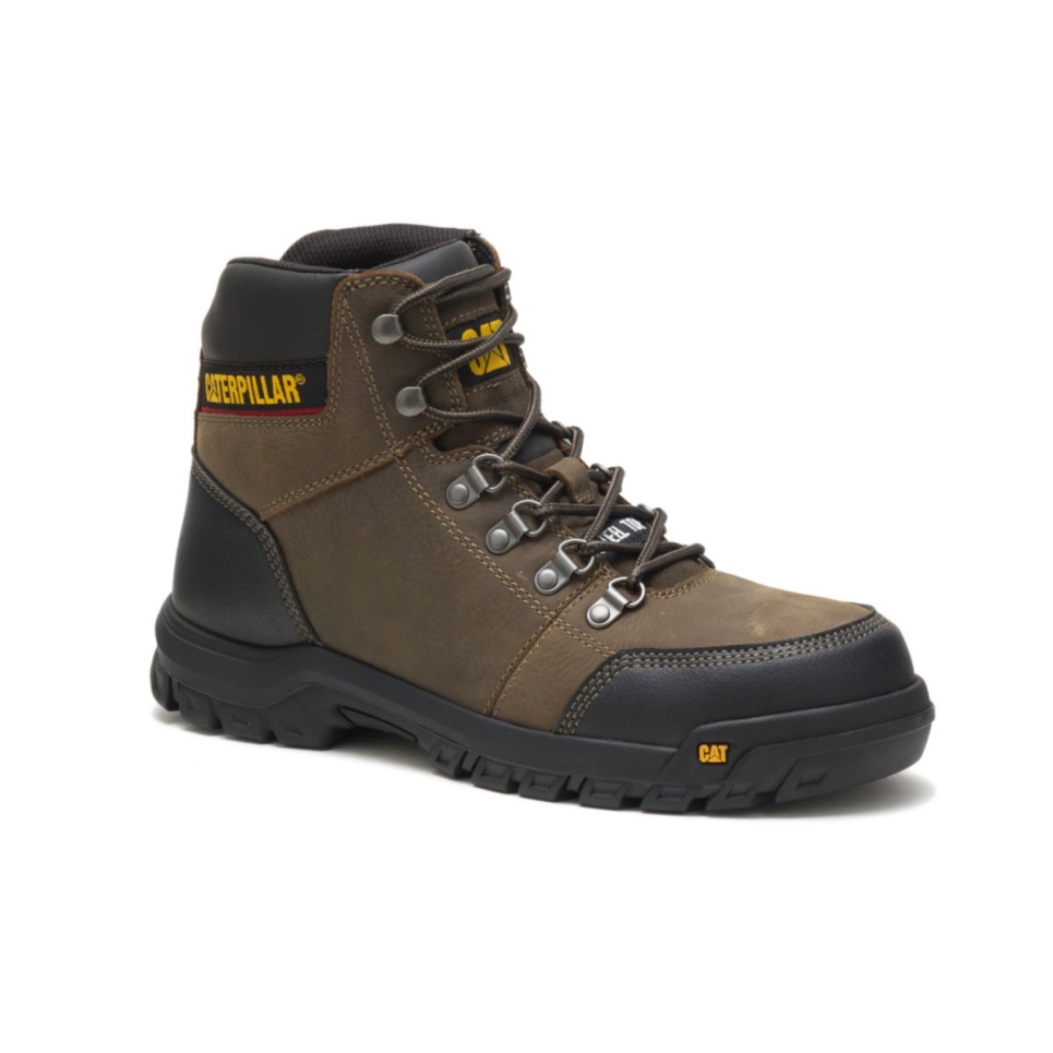 Cat Footwear Men's Outline Steel Toe Work Boot Dark Gull Grey - Image 3