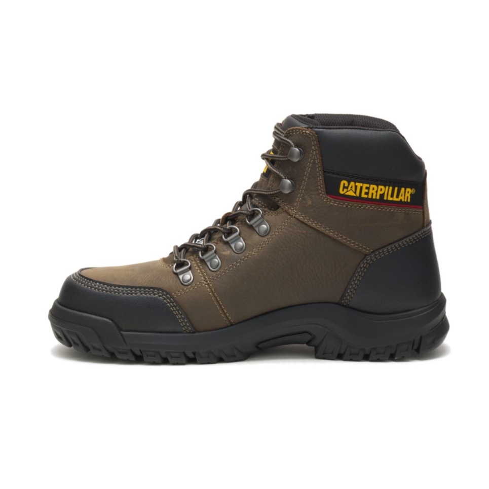 Cat Footwear Men's Outline Steel Toe Work Boot Dark Gull Grey - Image 4