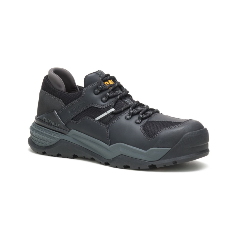 Cat Footwear Men's Provoke Lo Waterproof Alloy Toe Work Shoe Black - Image 4