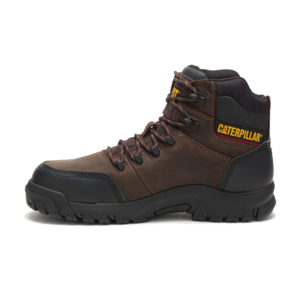 Cat Footwear Men's Resorption Waterproof Composite Toe Work Boot Seal Brown - Image 4