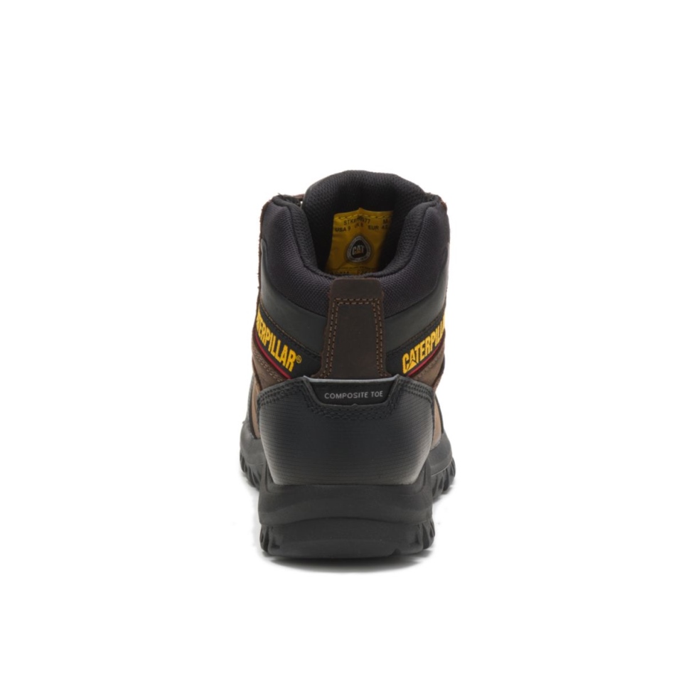 Cat Footwear Men's Resorption Waterproof Composite Toe Work Boot Seal Brown - Image 5