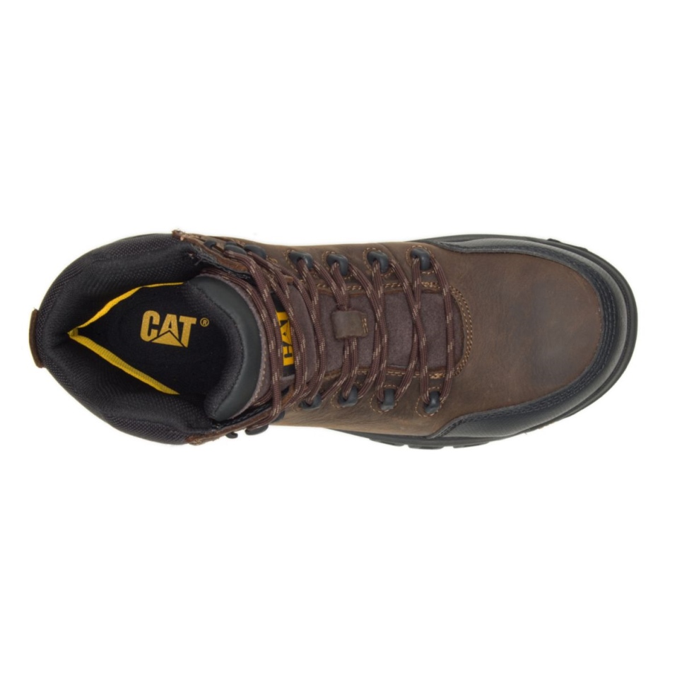 Cat Footwear Men's Resorption Waterproof Composite Toe Work Boot Seal Brown - Image 7
