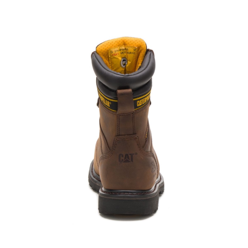 Cat Footwear Men's Salvo 8' Waterproof Steel Toe Thinsulate Work Boot Dark Brown - Image 5