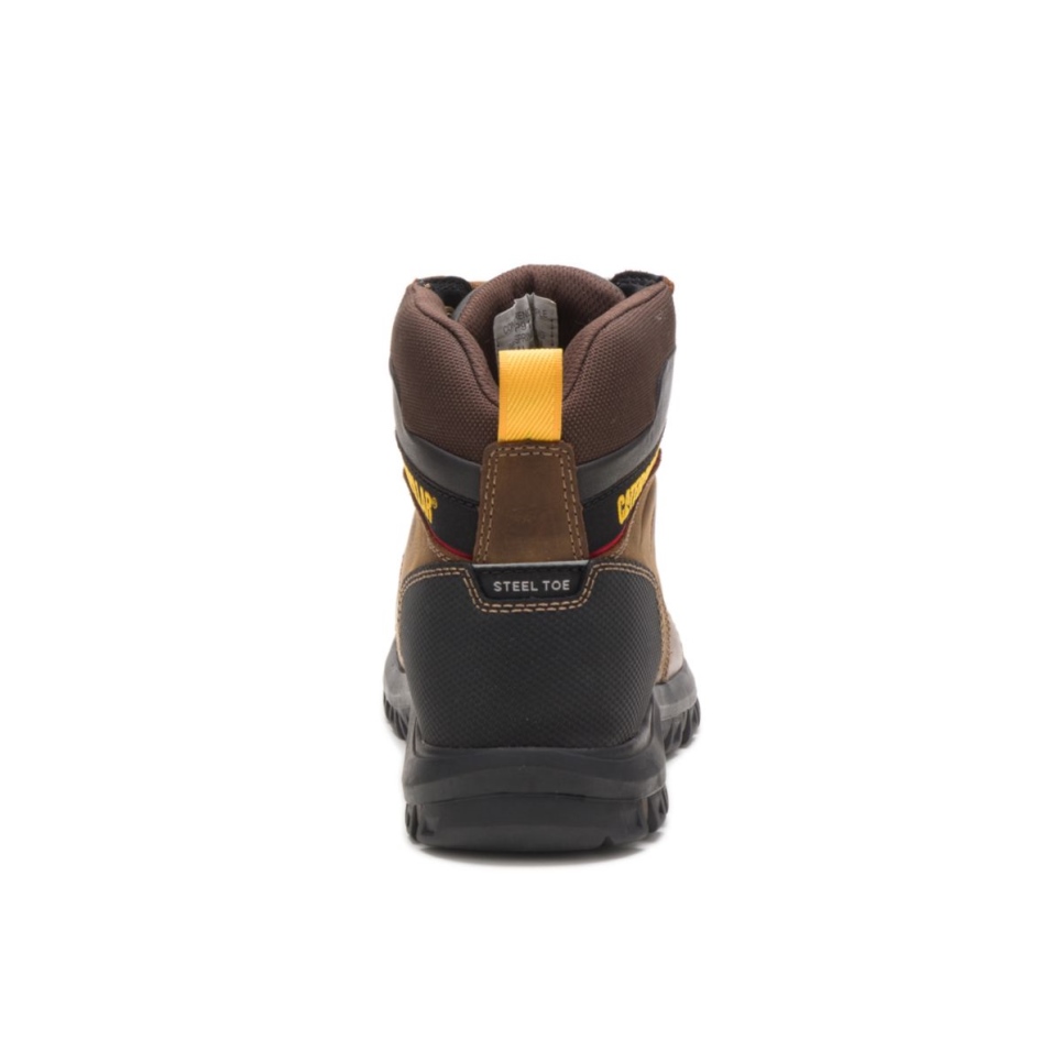 Cat Footwear Men's Wellspring Waterproof Metatarsal Guard Steel Toe Work Boot Real Brown - Image 5