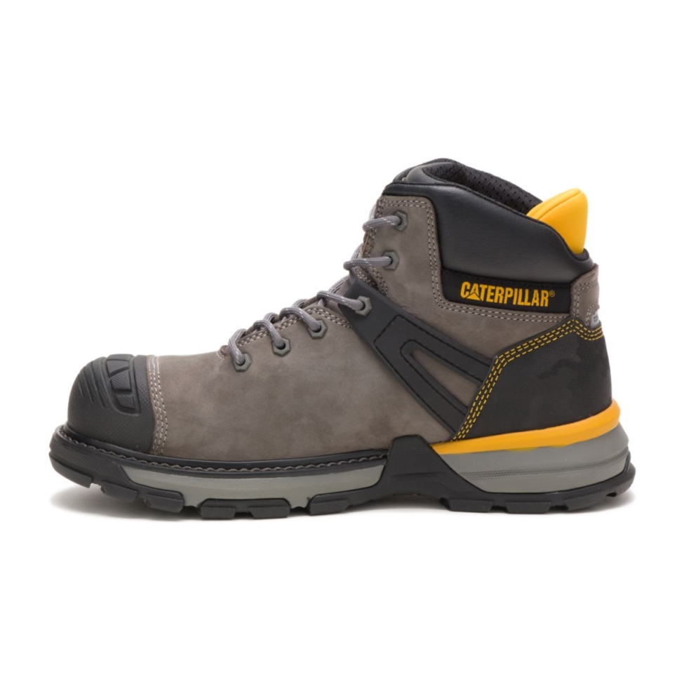 Cat Footwear Pewter Men's Excavator Superlite Waterproof Carbon Composite Toe Work Boot - Image 5