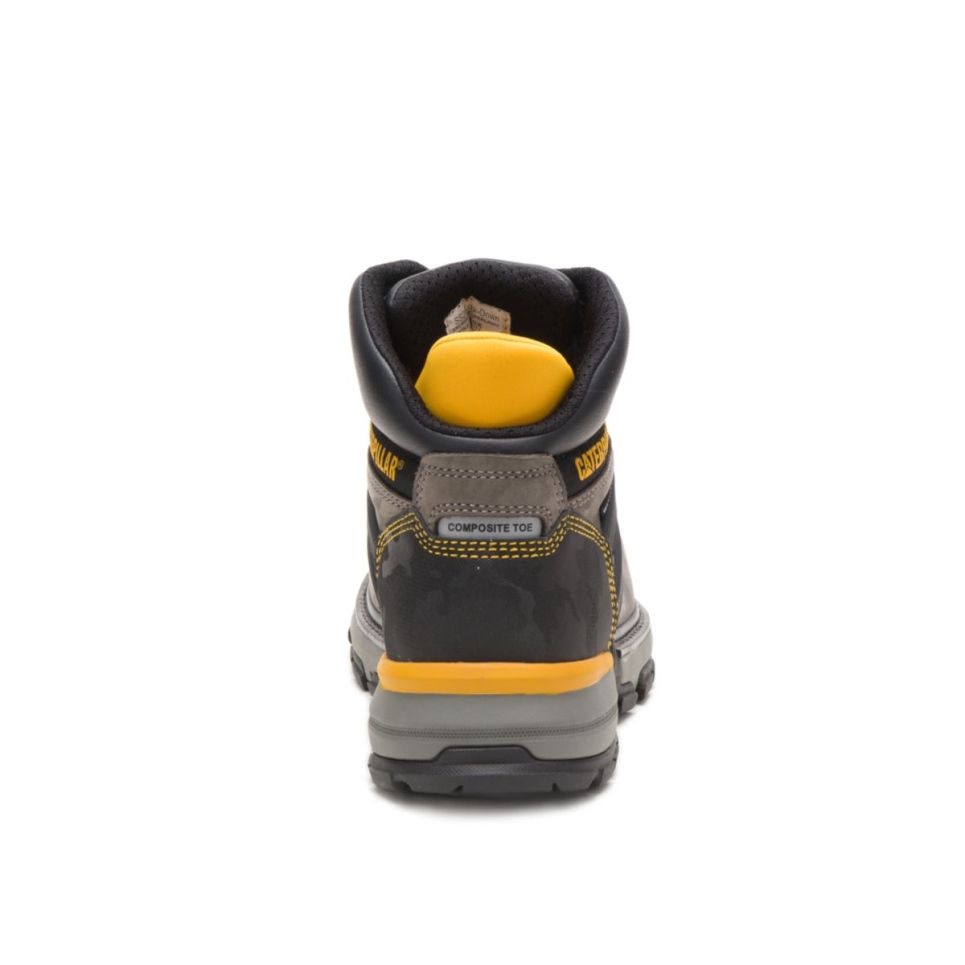Cat Footwear Pewter Men's Excavator Superlite Waterproof Carbon Composite Toe Work Boot - Image 6