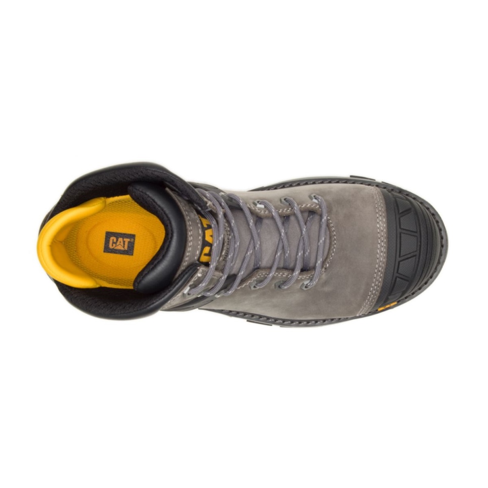 Cat Footwear Pewter Men's Excavator Superlite Waterproof Carbon Composite Toe Work Boot - Image 8