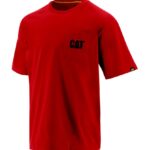 Cat Footwear Red Men's Trademark Pocket Tee