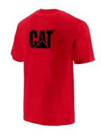 Cat Footwear Red Men's Trademark Pocket Tee - Image 3