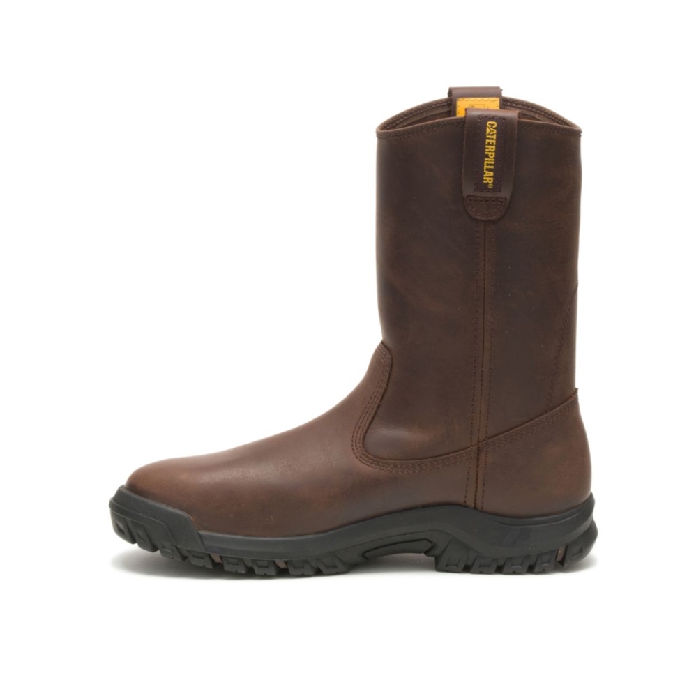 Cat Footwear Summer Brown Men's Drawbar Steel Toe Work Boot - Image 5