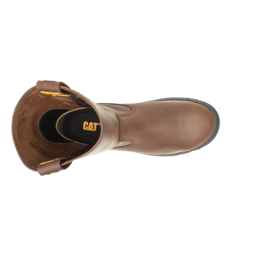 Cat Footwear Summer Brown Men's Drawbar Steel Toe Work Boot - Image 8